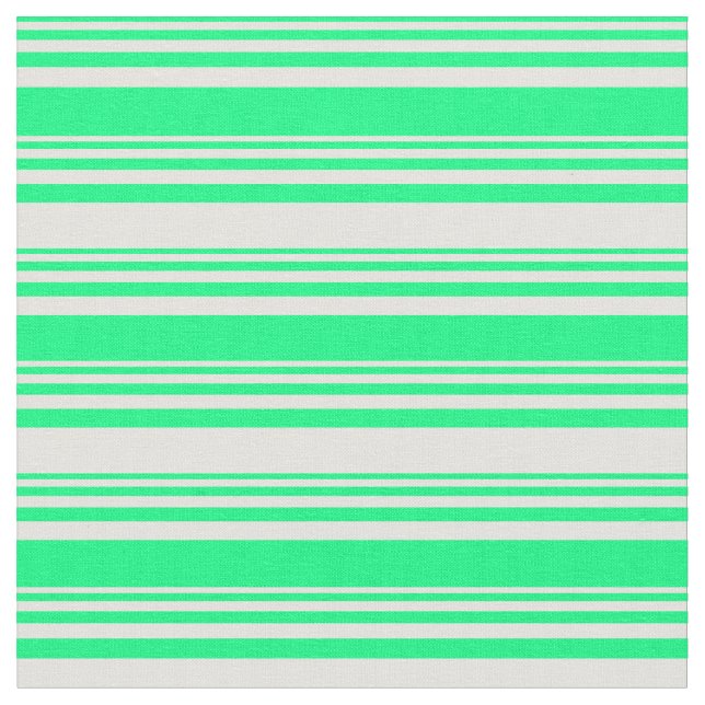 Tela Patrón rayado verde y amarillo claro (De cerca)