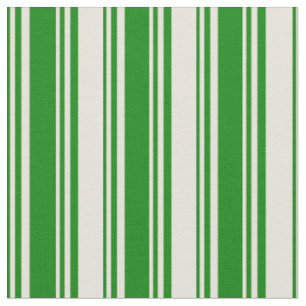 Tela Patrón rayado verde y beige