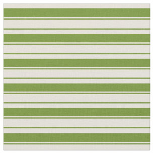 Tela Patrón rayado verde y beige