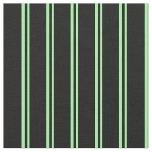 Tela Patrón rayado verde y negro