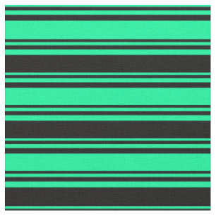 Tela Patrón rayado verde y negro