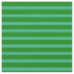 Tela Patrón rayado verde y turquesa