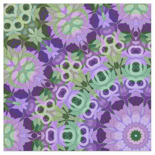Tela Patrón redondo kaleidoscope retro hippie hs