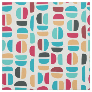 Tela Patrón retro abstracto