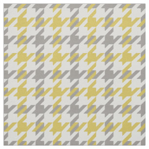 Tela Patrón retro amarillo y gris trenzado