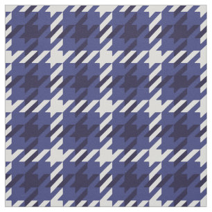 Tela Patrón retro azul y blanco de chapa