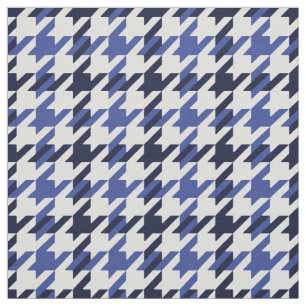 Tela Patrón retro azul y blanco trenzado