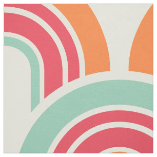 Tela Patrón Retro Geométrico Moderno Cincuenta