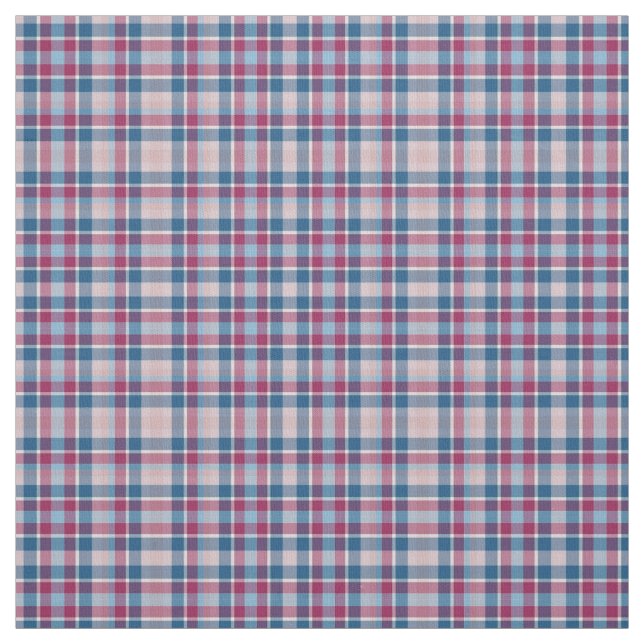 Tela Patrón revestido de líneas blancas, rojas y azules (Retal)