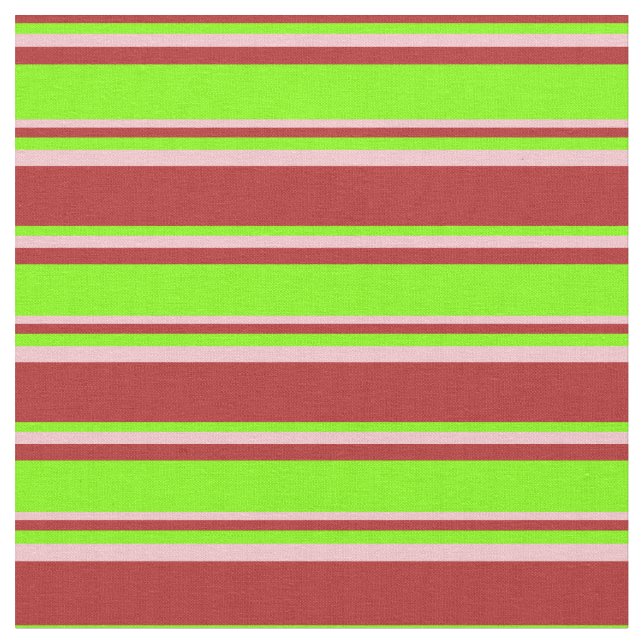 Tela Patrón rojo, gráfico y con lino rosado (De cerca)