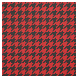Tela Patrón rojo, negro de gallos #2M