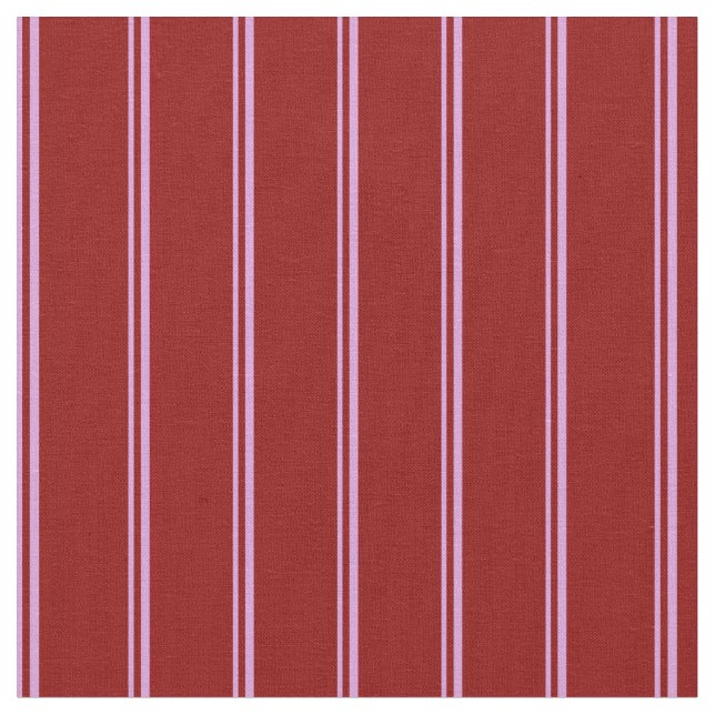Tela Patrón rojo oscuro y cirujano de franjas (De cerca)