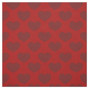 Tela Patrón rojo profundo del corazón