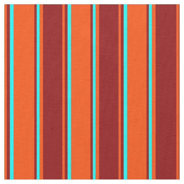 Tela Patrón rojo, rojo oscuro y en línea Aqua (De cerca)