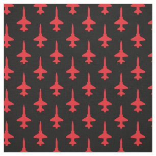 Tela Patrón rojo T-38 sobre negro