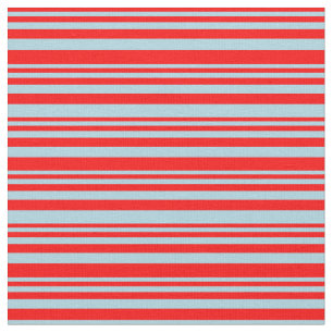 Tela Patrón rojo y azul claro