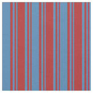 Tela Patrón rojo y azul de franjas
