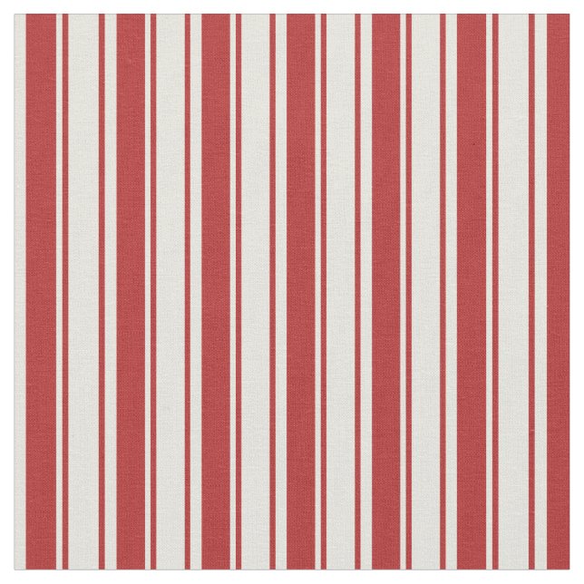 Tela Patrón rojo y beige (De cerca)