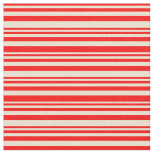 Tela Patrón rojo y beige