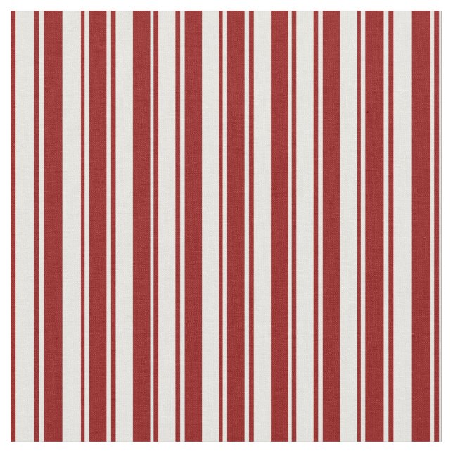 Tela Patrón rojo y blanco oscuro (De cerca)