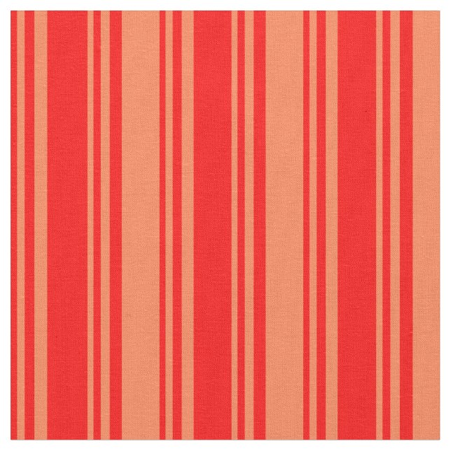 Tela Patrón rojo y coral (De cerca)