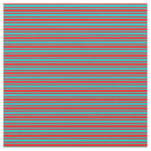 Tela Patrón rojo y turquesa oscuro rayado/con lino