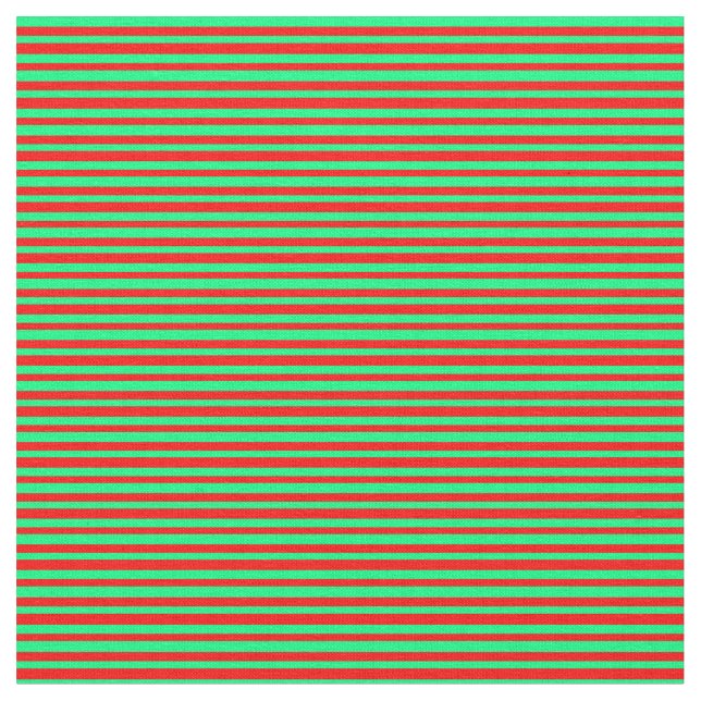 Tela Patrón rojo y verde de franjas (De cerca)