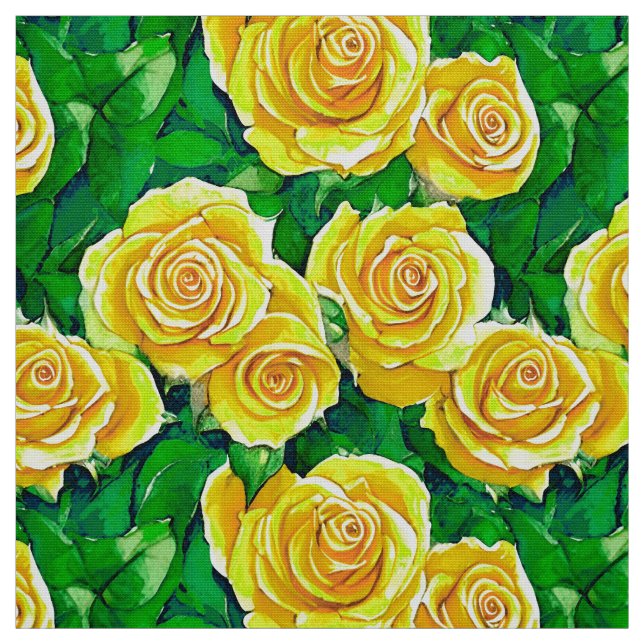 Tela Patrón Rosa de color amarillo (Retal)