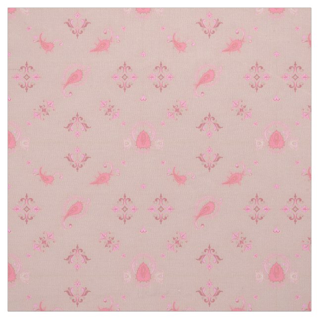 Tela Patrón rosa Paisley (Retal)