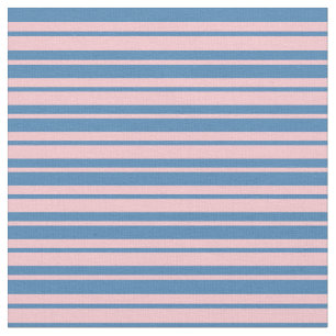 Tela Patrón rosa y azul de franjas