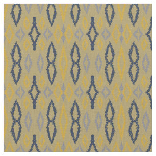Tela Patrón ruso amarillo azul Ikat marroquí