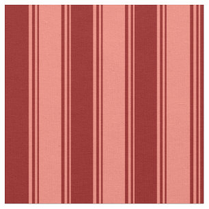 Tela Patrón Salmon & Dark Red Colour Stripes/Lines