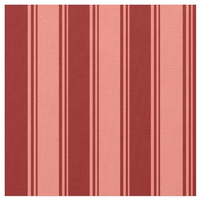 Tela Patrón Salmon & Dark Red Colour Stripes/Lines (De cerca)