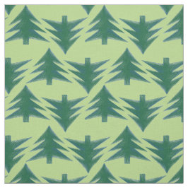 Tela Patrón simple de árbol de Navidad verde Unisexo Na