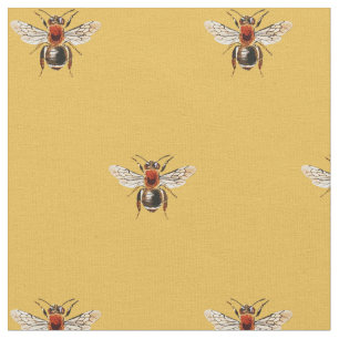 Tela Patrón simple de miel de abeja en amarillo