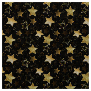 Tela Patrón sin foco con las estrellas doradas