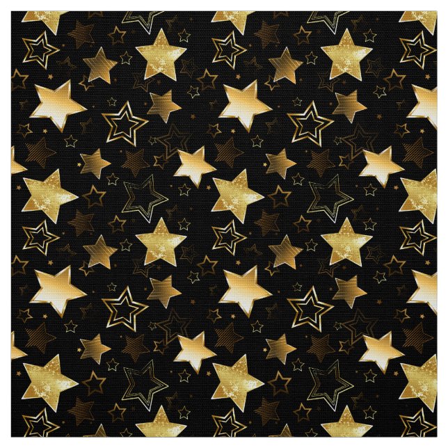 Tela Patrón sin foco con las estrellas doradas (Retal)