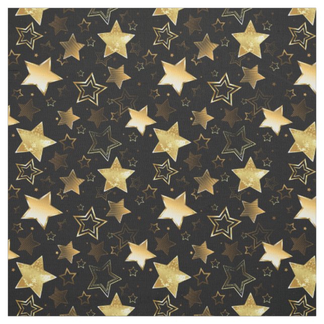 Tela Patrón sin foco con las estrellas doradas (Retal)