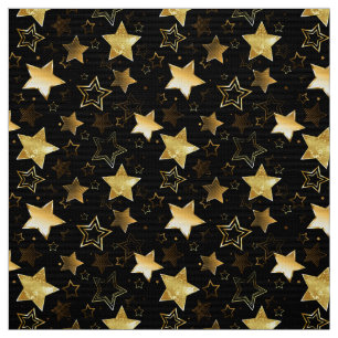 Tela Patrón sin foco con las estrellas doradas