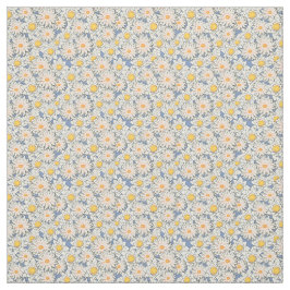 Tela Patrón Sin Marea De Flores De Verano En Gris