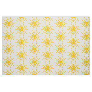 Tela Patrón Sun 02 - Ámbar en blanco