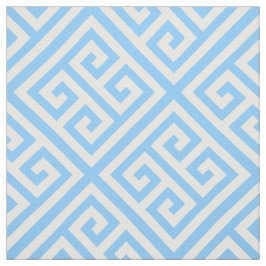 Tela Patrón T de la llave griega med azul cielo