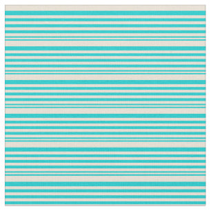 Tela Patrón tachado de turquesa oscuro y bizcocho