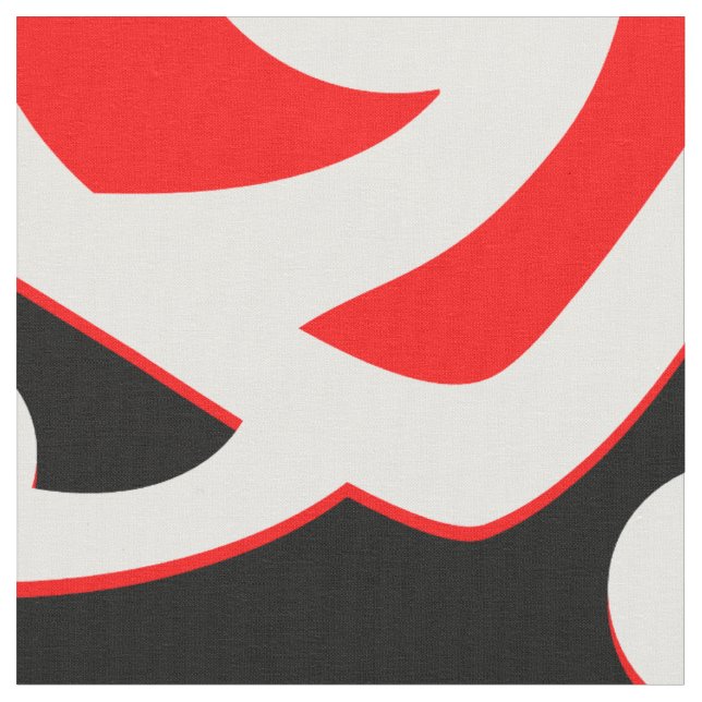 Tela Patrón tradicional maorí kowhaiwhai (De cerca)