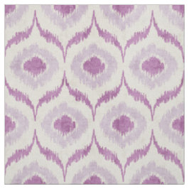 Tela Patrón tribal de ikat blanco y púrpura de Guay