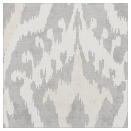 Tela Patrón tribal de ikat gris y beige neutro de Guay