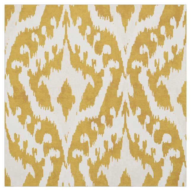 Tela Patrón tribal del ikat de oro de Guay (Retal)