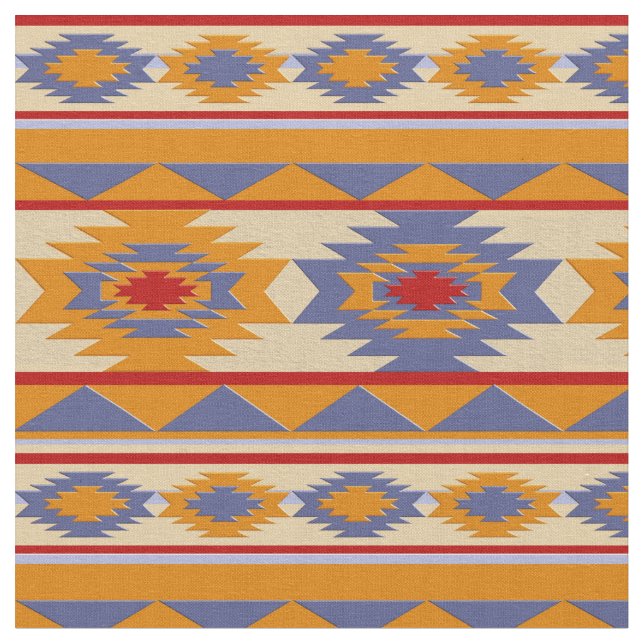Tela patrón tribal del suroeste (De cerca)