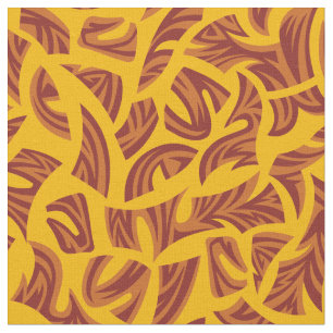 Tela Patrón tribal étnico Naranja amarillo marrón