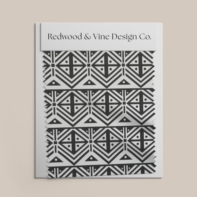 Tela Patrón tribal geométrico negro y blanco (Subido por el creador)